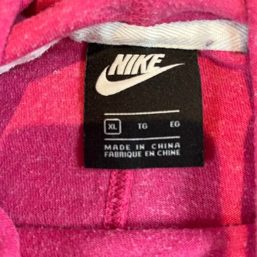 Nike Womens Just Do It Pullover Hoodie Pink Athleisure‎ Gym XL Swoosh Graphic